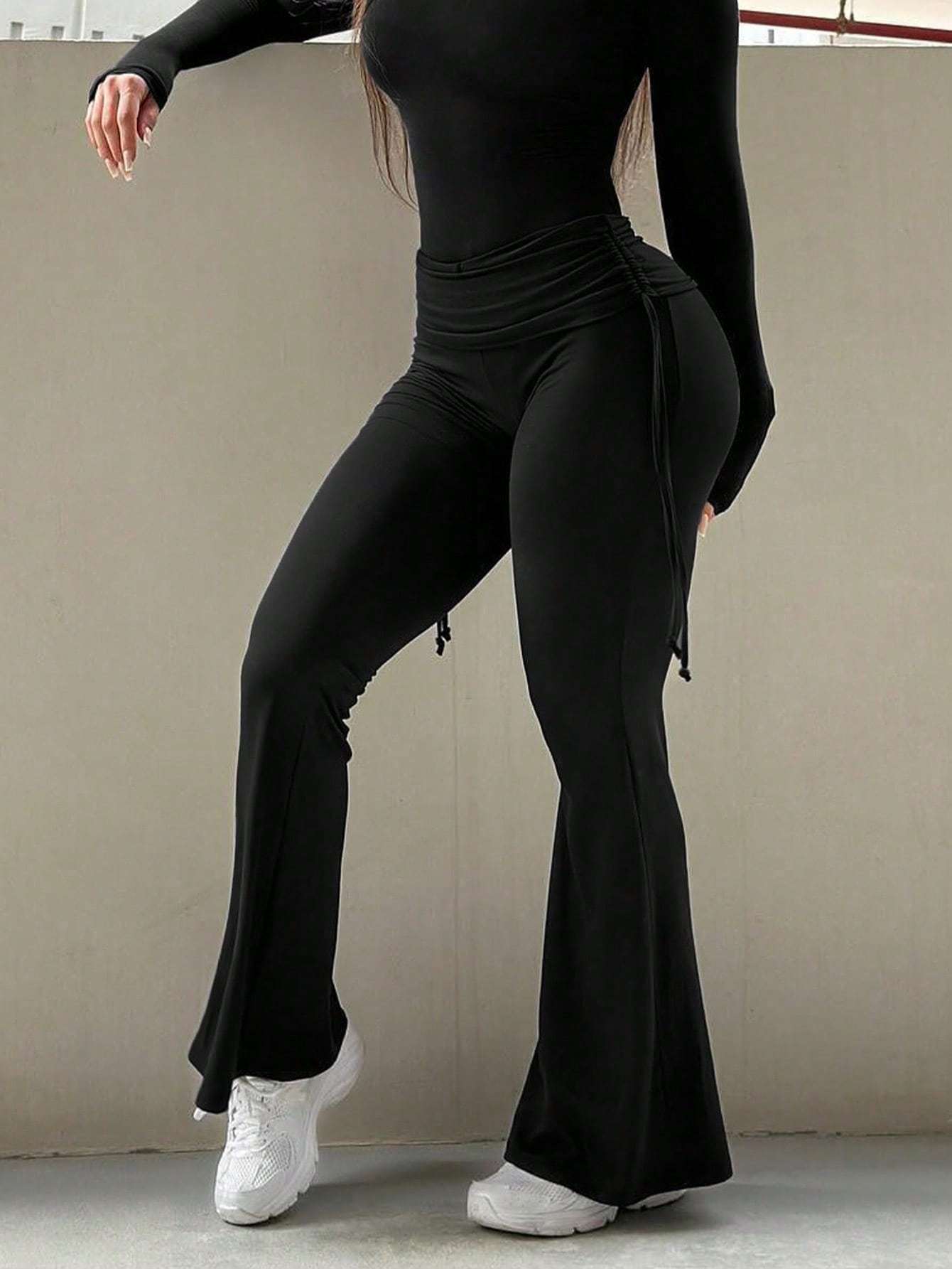 Women's Casual Sports Style Flared Pants, Slimming And Versatile