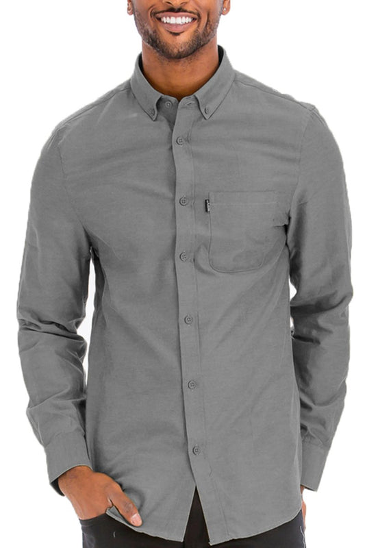 SIGNATURE LONG SLEEVE BUTTON DOWN SHIRT