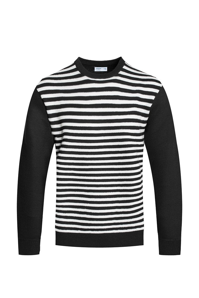 STRIPED CUTOUT KNIT SWEATER NR2015