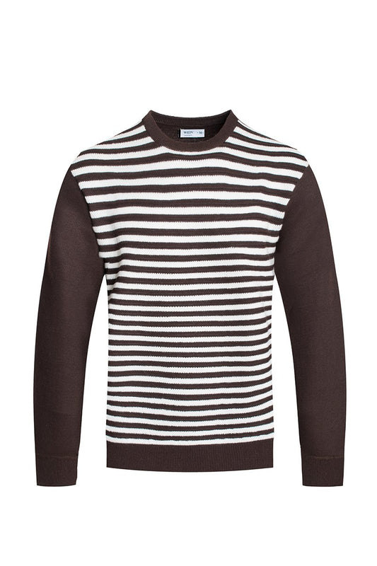 STRIPED CUTOUT KNIT SWEATER NR2015