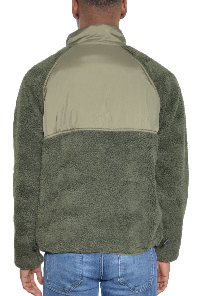 SHERPA CUT OUT FLEECE JACKET