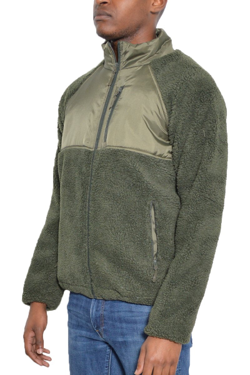 SHERPA CUT OUT FLEECE JACKET