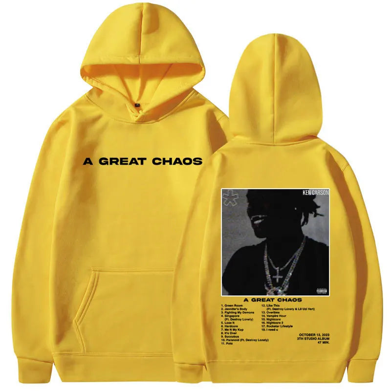 Rapper Ken Carson A Great Chaos Album Hoodies Men Women Fashion