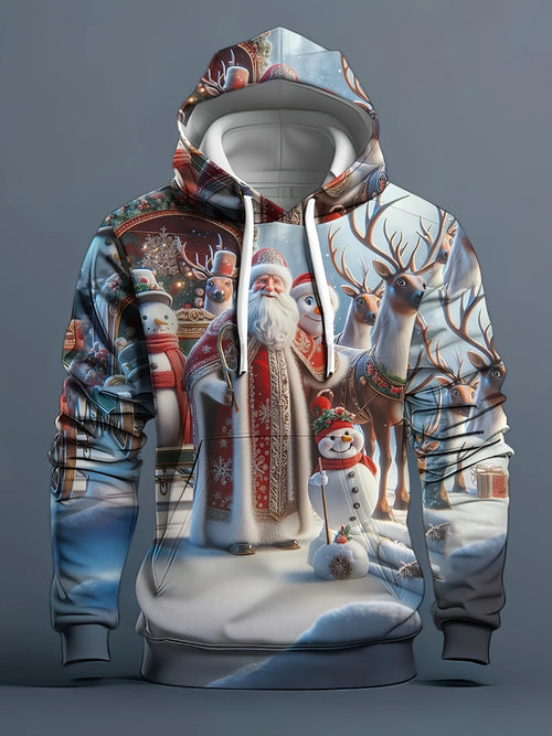 Fashion Christmas Men's Hooded Hoodies 3D Prints  Santa Claus