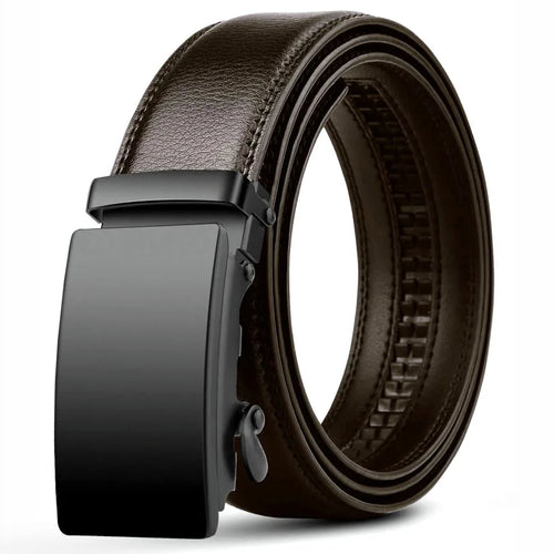 High Quality Business Belt Men PU Leather Waist Straps for Jeans Black