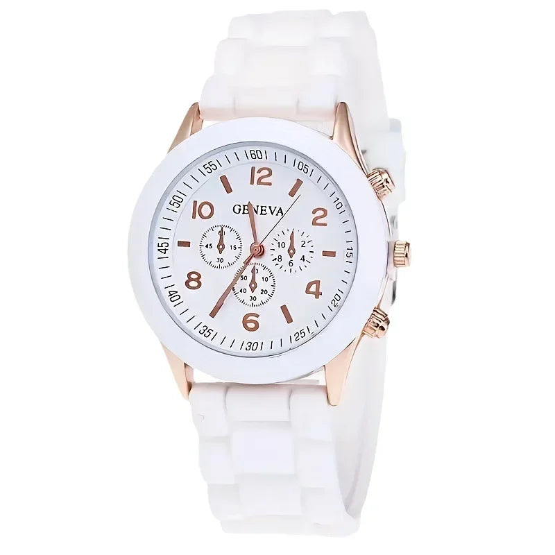 2PCS Set Luxury Watch Women Rhinestone Fashion Quartz Wristwatch