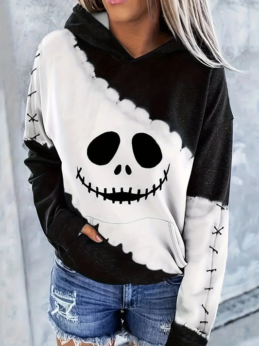 Halloween Evil Face Pattern 3D print Hoodie Men Women Autumn Thin