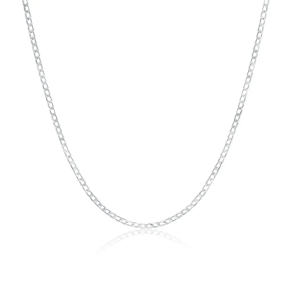 Wholesale Men's 925 Sterling Silver Necklace 2/4/6/8/10/12MM 40-75cm