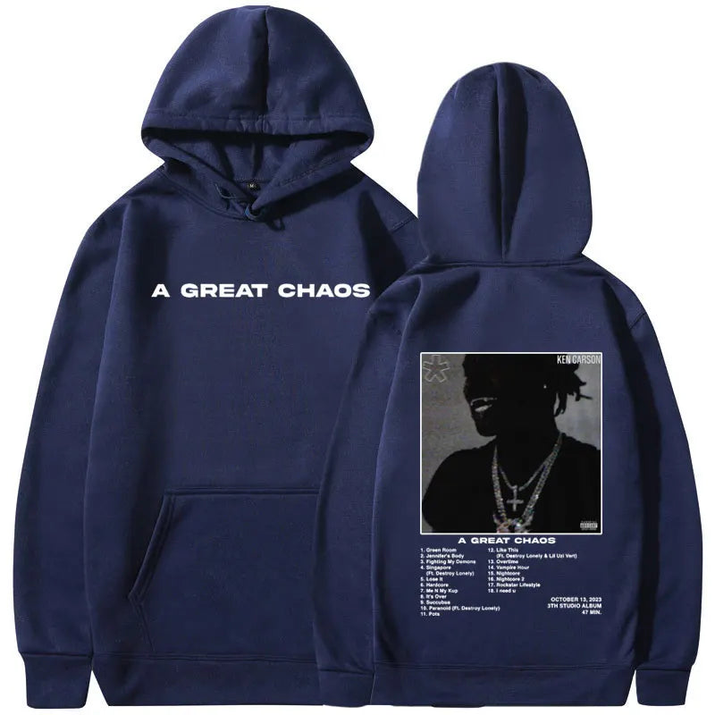 Rapper Ken Carson A Great Chaos Album Hoodies Men Women Fashion