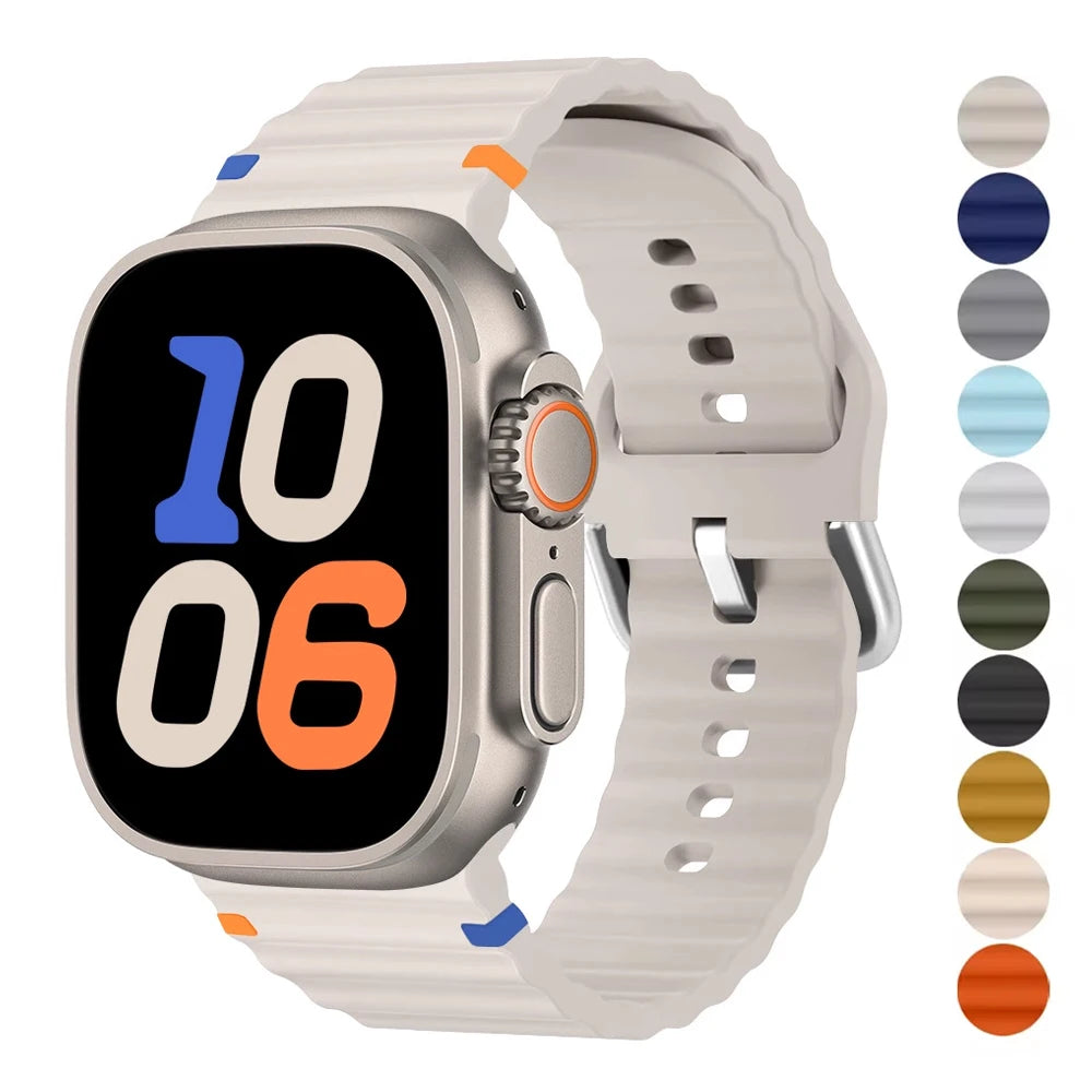 Silicone Strap for Apple watch Ultra Band 49mm 46mm 45mm 42mm 44mm