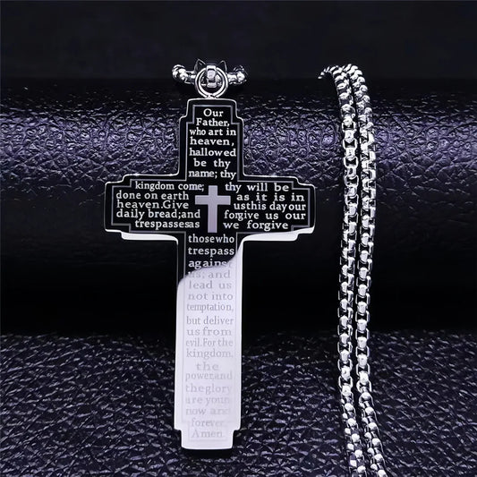 TrendMen Hiphop Rock Crucifix Cross Stainless Steel Pendant Necklaces