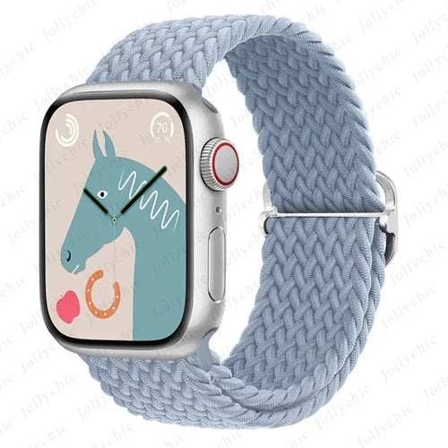 For Apple watch band 44mm 40mm 45mm 49mm 41mm 45 mm correa Braided