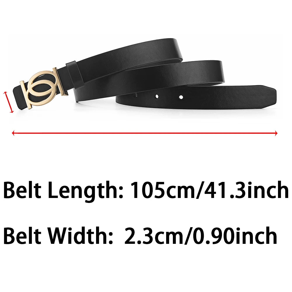 New Women's Belt Fashion Golden Buckle Belt Leisure Personalized