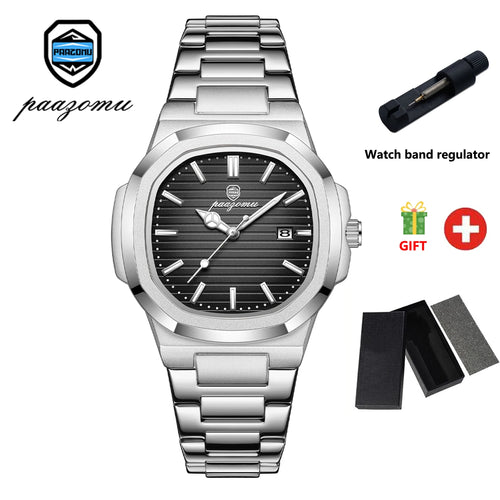 PENGAGAR Luxury Men Watch Business Waterproof Male Clock Luminous Date