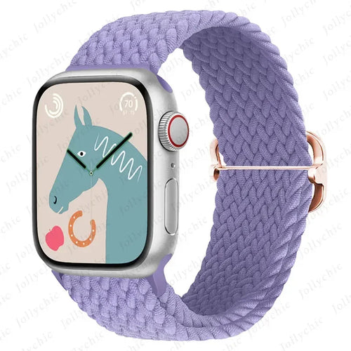 For Apple watch band 44mm 40mm 45mm 49mm 41mm 45 mm correa Braided