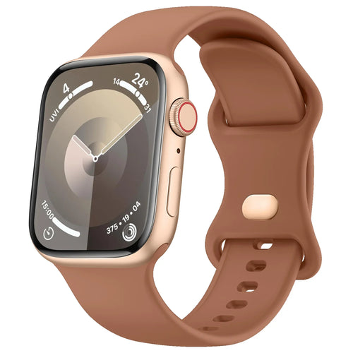 Soft Silicone Band for Apple Watch 9 8 7 6 5 4 3SE Strap Bracelet for