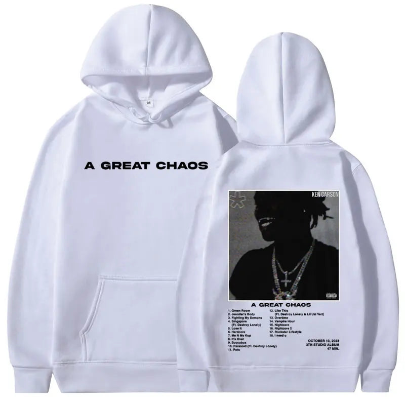 Rapper Ken Carson A Great Chaos Album Hoodies Men Women Fashion