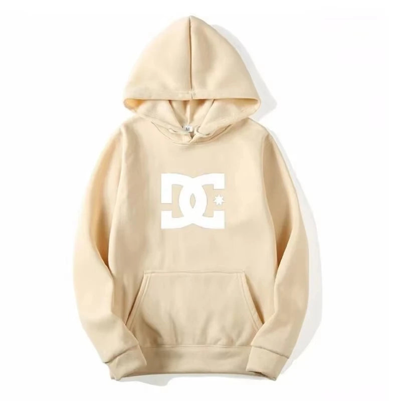 DC Letter Men's Hoodie Men's and Women's Fashion Simple Long Sleeve