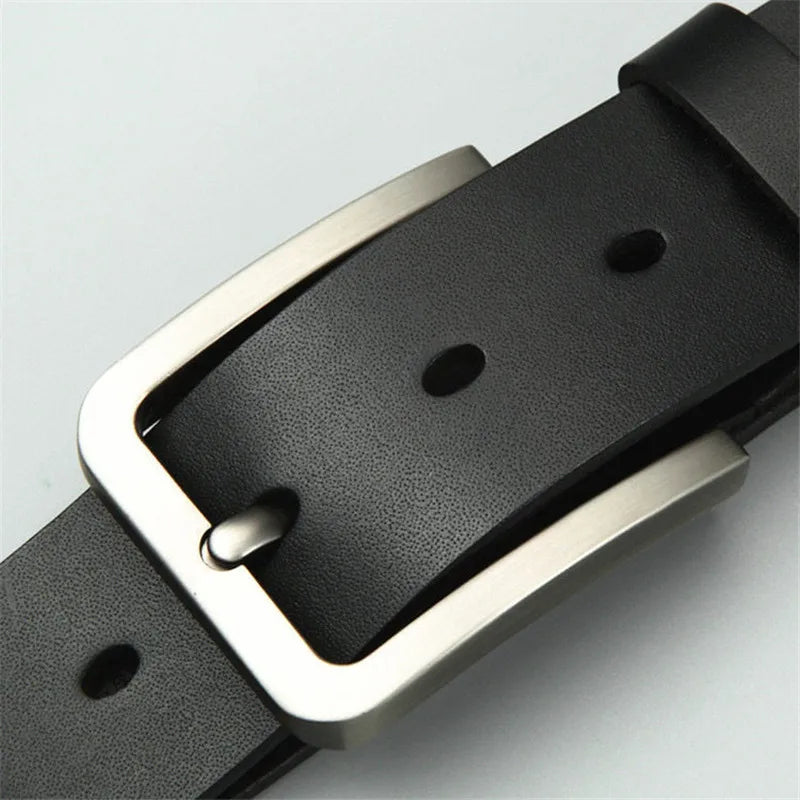 New Business Leisure Men's Alloy Square Pin Buckle Belts Male Famous