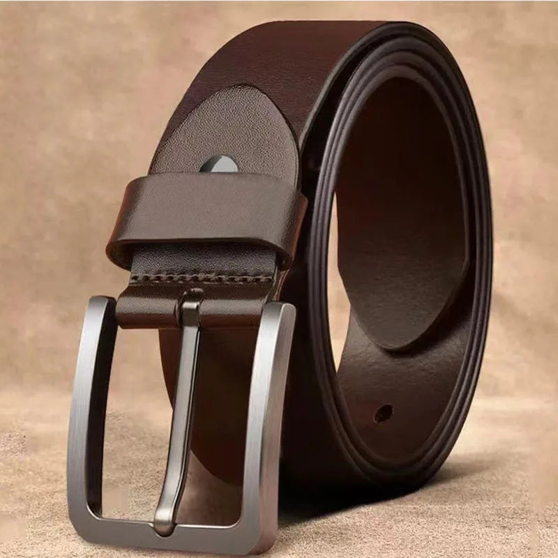 Men's Belt Business Luxury Designer Brand PU Leather Belts Jeans Pin