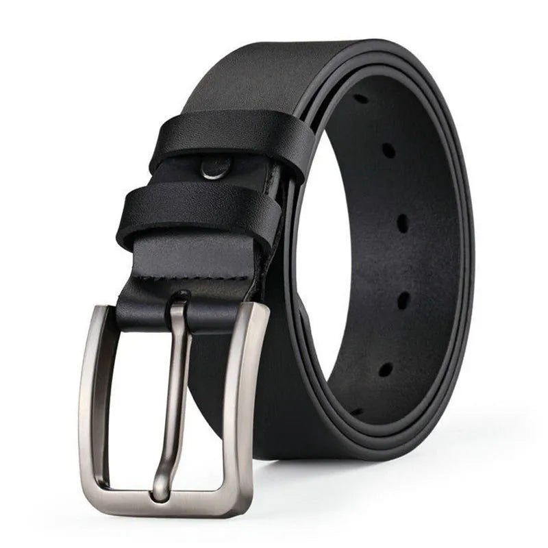 New Business Leisure Men's Alloy Square Pin Buckle Belts Male Famous