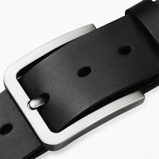 New Business Leisure Men's Alloy Square Pin Buckle Belts Male Famous