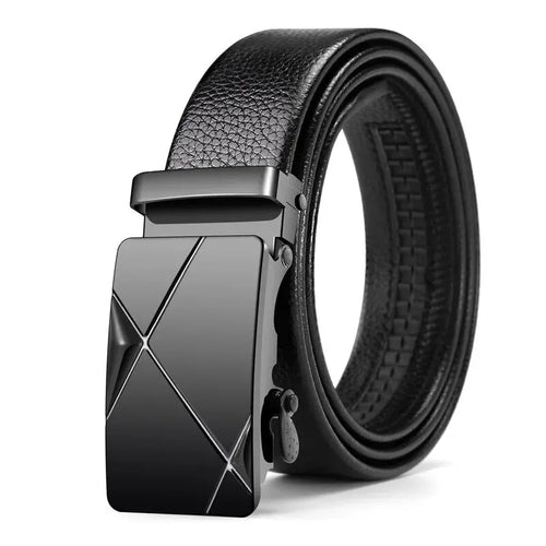 Fashion Business Men's Belt Genuine Luxury Brand Belt Metal Buckle