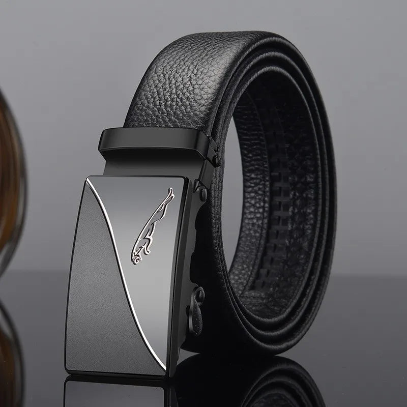 Fashion Business Men'S Belt Genuine Luxury Brand Belt Metal Buckle