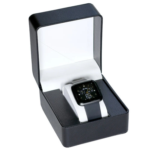 Lnofxas Black Single Watch Gift Box with Pillow PU Leather Wristwatch