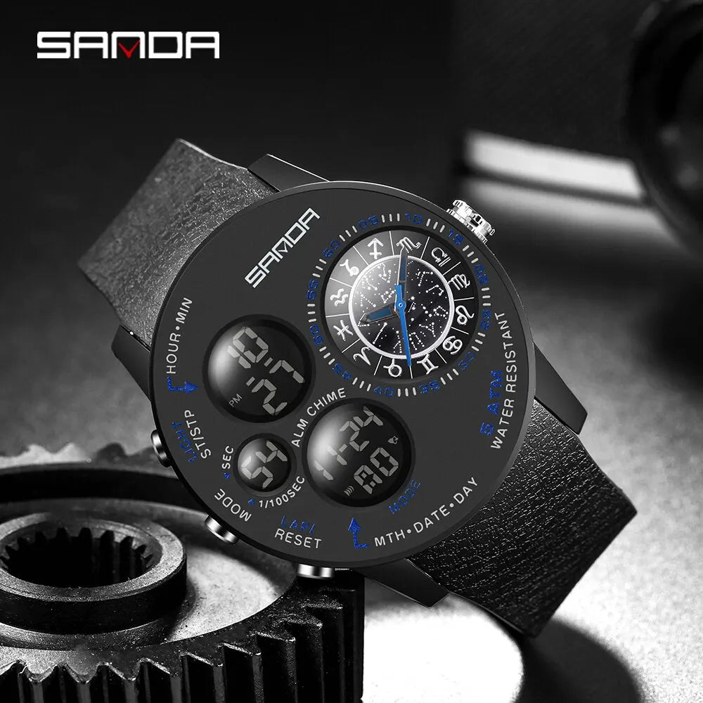 SANDA 2023 Fashion Outdoor Mens Watches Top Brand Military Sports