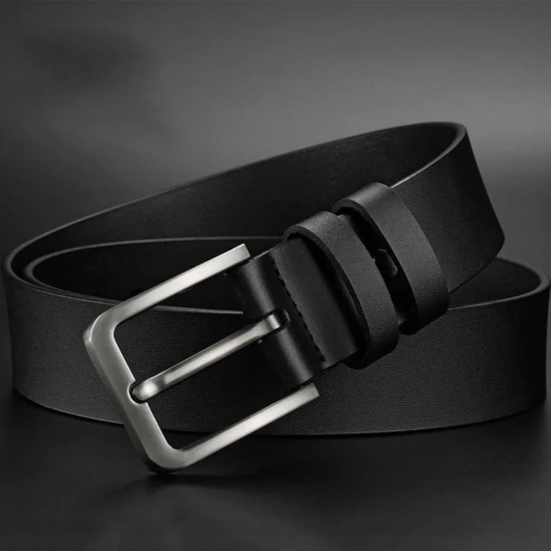 New Business Leisure Men's Alloy Square Pin Buckle Belts Male Famous