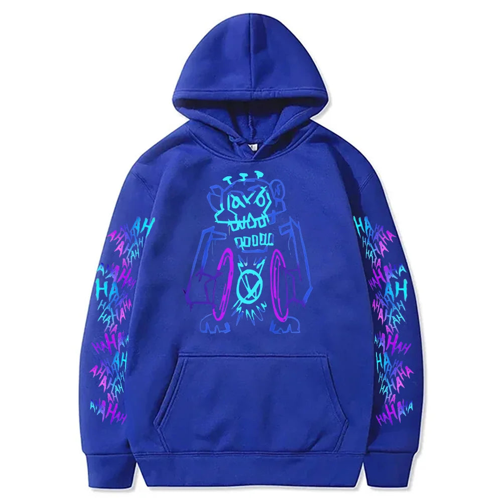 Arcane Jinx Hoodies Hot Anime Monkey Graffiti Sweatshirt Unisex Two