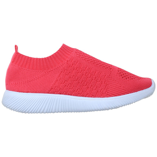 SOBEYO Women's Sneakers Running Shoes Striped Cuff Fuchsia