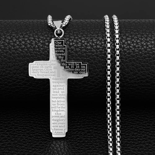 TrendMen Hiphop Rock Crucifix Cross Stainless Steel Pendant Necklaces