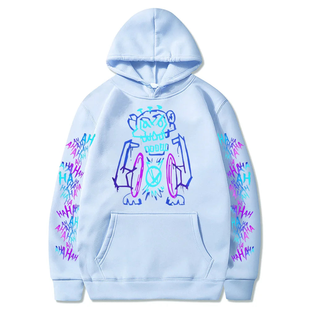 Arcane Jinx Hoodies Hot Anime Monkey Graffiti Sweatshirt Unisex Two