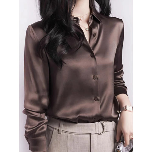 Summer Trend Fashion Women's Casual Elegant Satin Long Sleeved