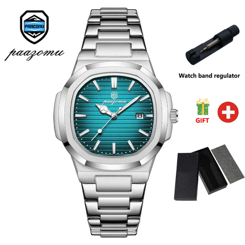 PENGAGAR Luxury Men Watch Business Waterproof Male Clock Luminous Date