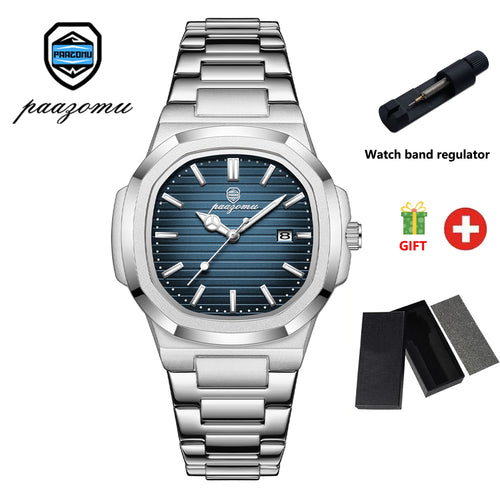 PENGAGAR Luxury Men Watch Business Waterproof Male Clock Luminous Date