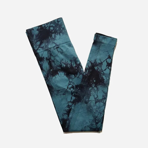 WAREBALL New Fashion Tie Dye Yoga Pants Gym Leggings Women Seamless