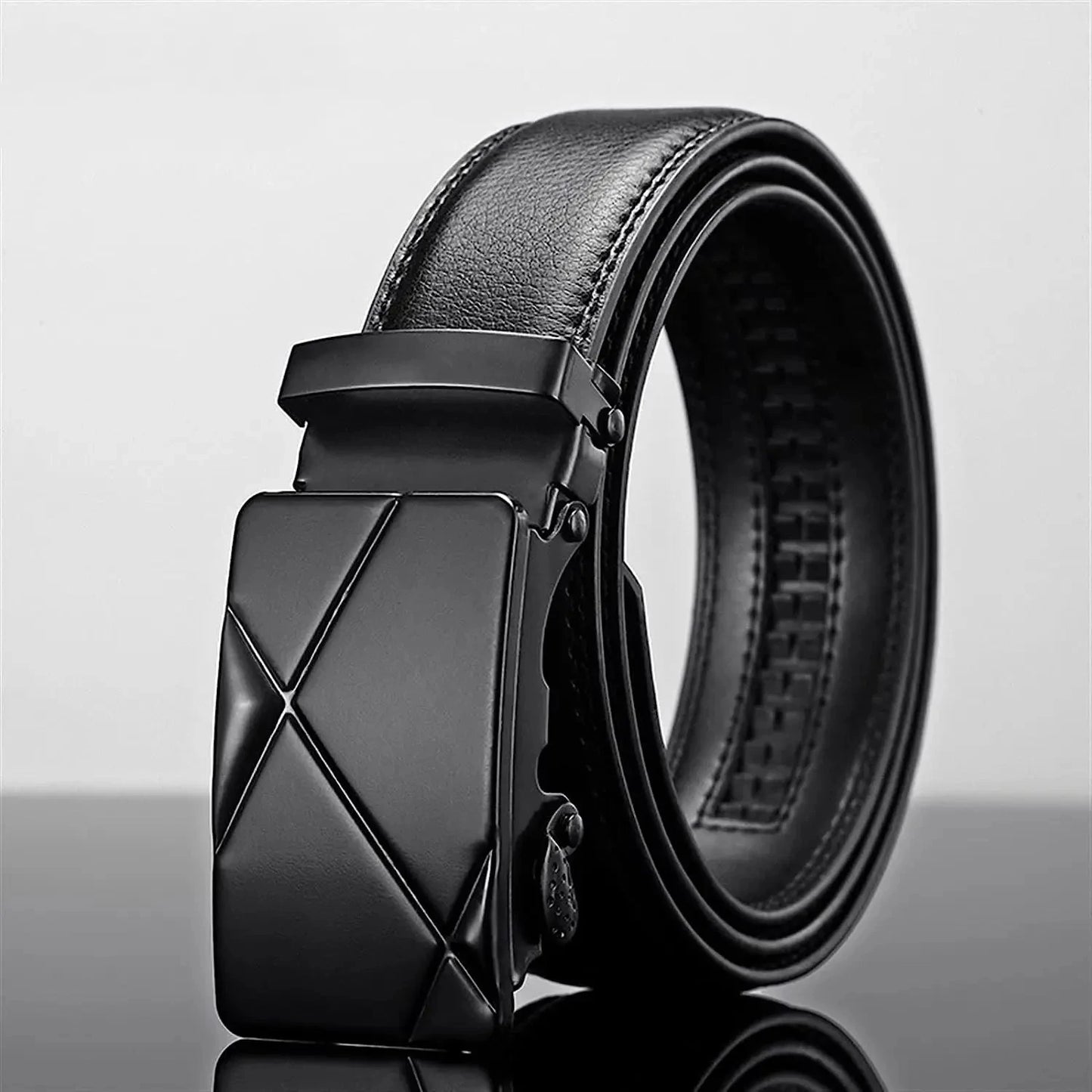 Fashion Business Men'S Belt Genuine Luxury Brand Belt Metal Buckle