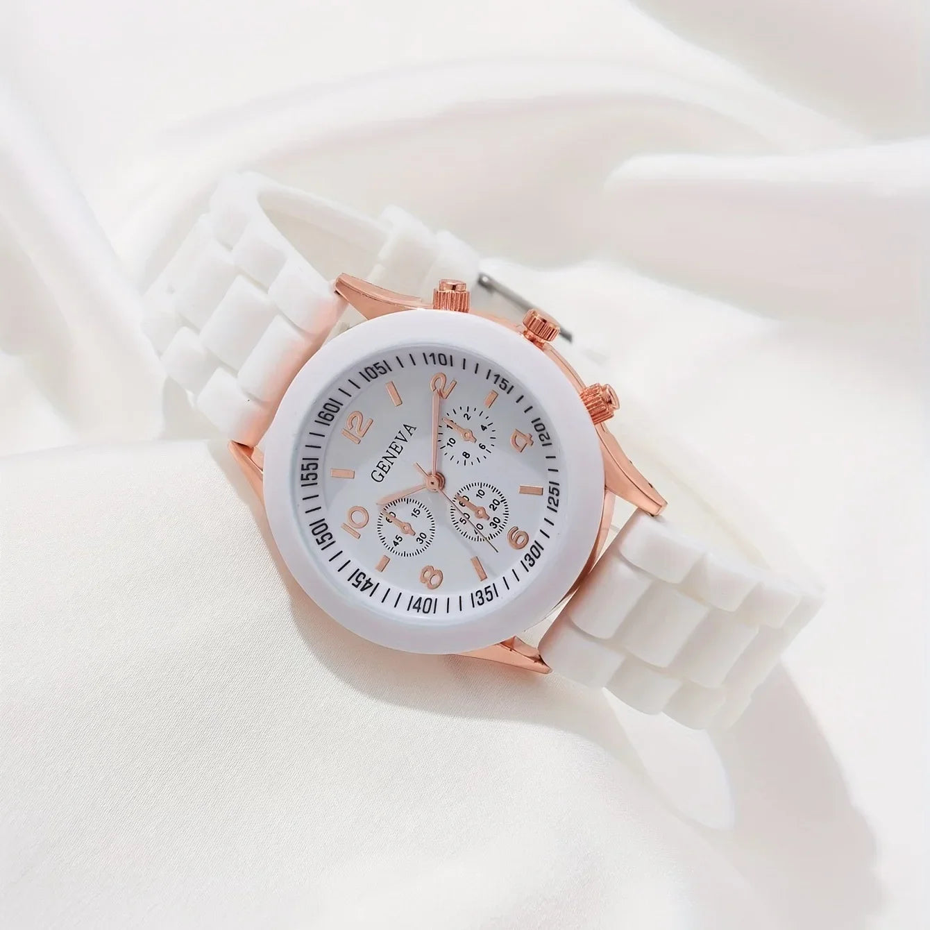 2PCS Set Luxury Watch Women Rhinestone Fashion Quartz Wristwatch