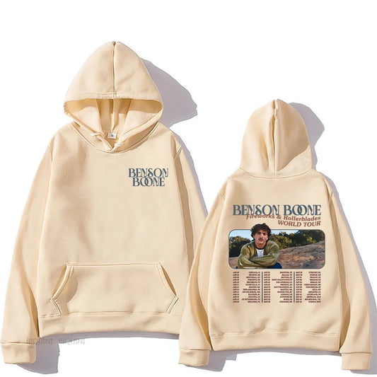 Benson Boone Hoodies Fireworks & Rollerblades World Tour Sweatshirts