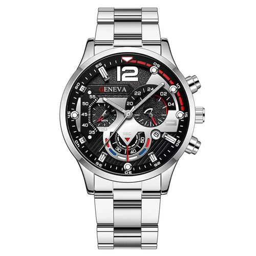 New Hot Watches Fashion Men Stainless Steel Watch Luxury Calendar