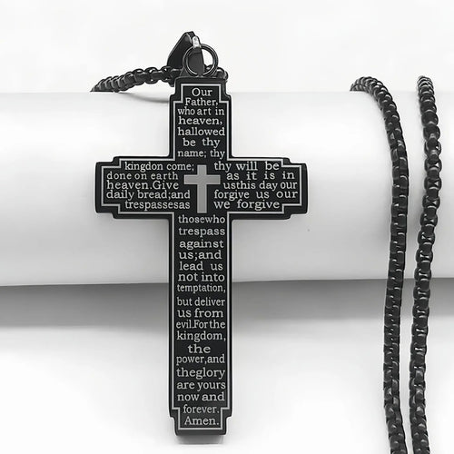 TrendMen Hiphop Rock Crucifix Cross Stainless Steel Pendant Necklaces