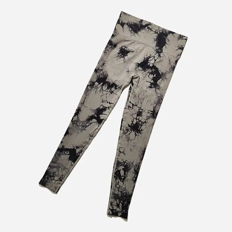 WAREBALL New Fashion Tie Dye Yoga Pants Gym Leggings Women Seamless