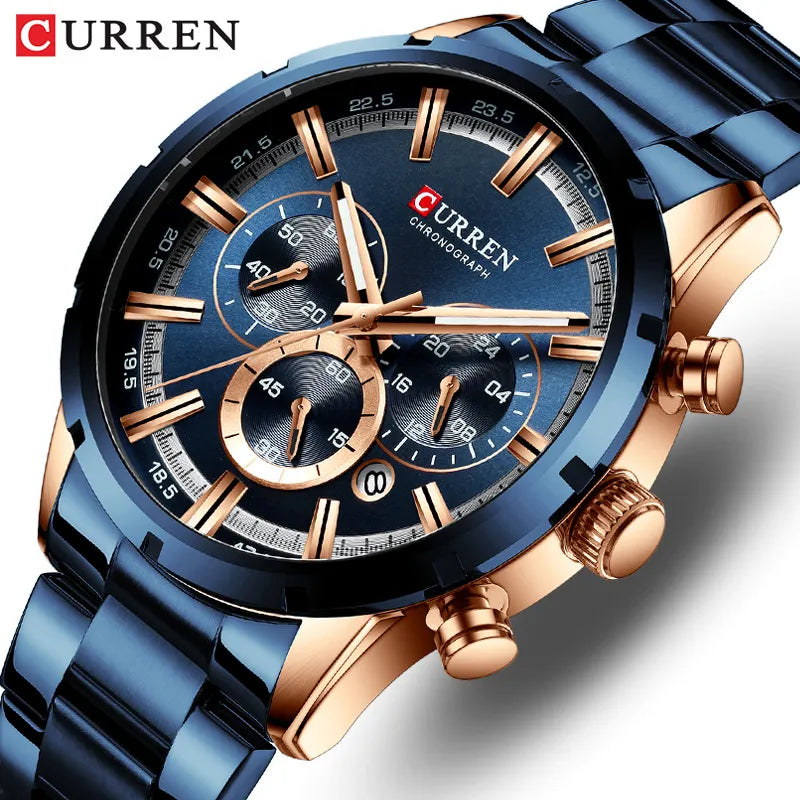 CURREN Men Watch Top Brand Luxury Sports Quartz Mens Watches Full