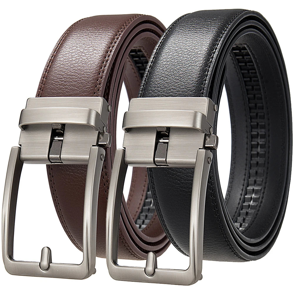 Genuine Leather Click Belts for Men Luxury Brand Designer Fashion