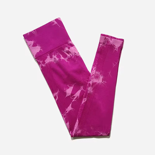 WAREBALL New Fashion Tie Dye Yoga Pants Gym Leggings Women Seamless