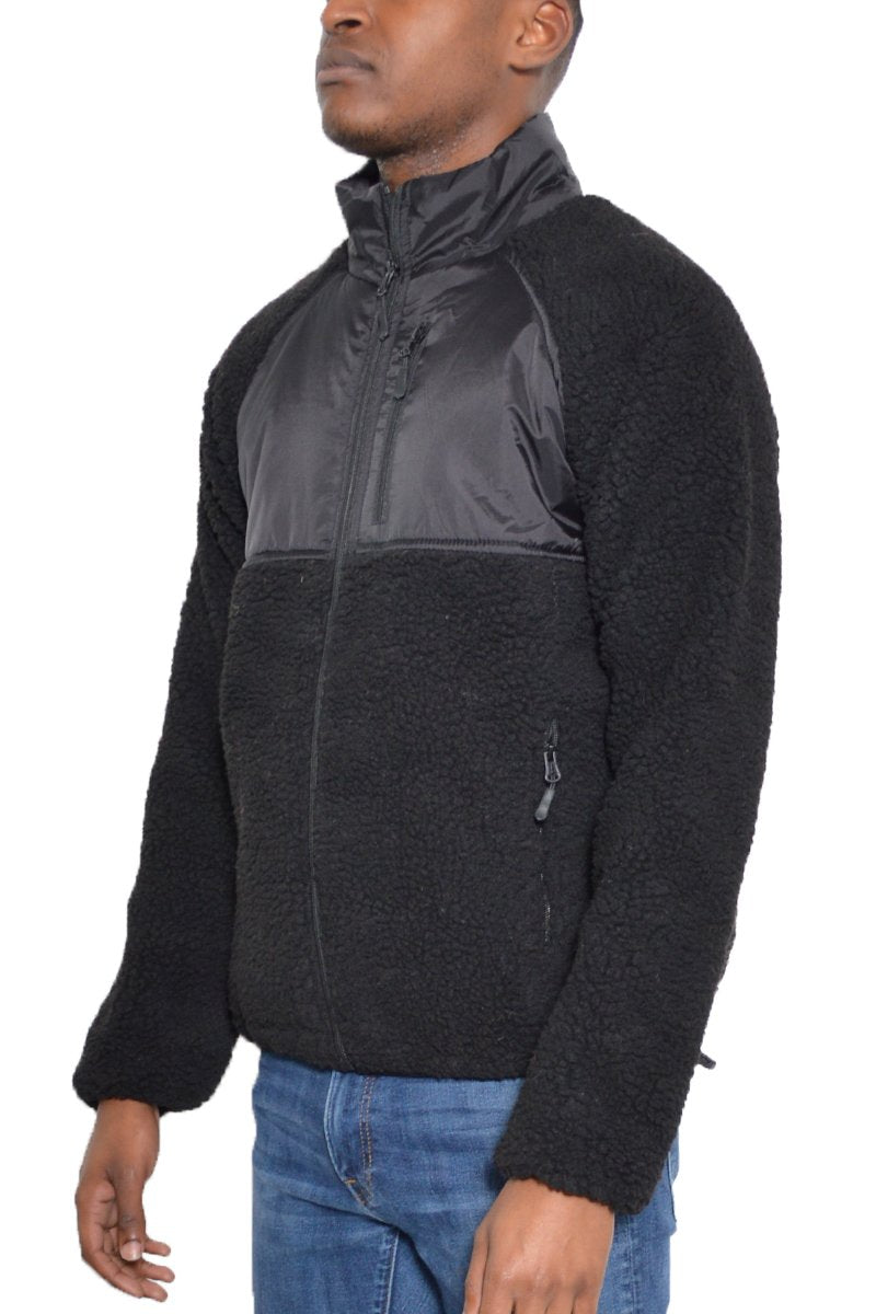 SHERPA CUT OUT FLEECE JACKET