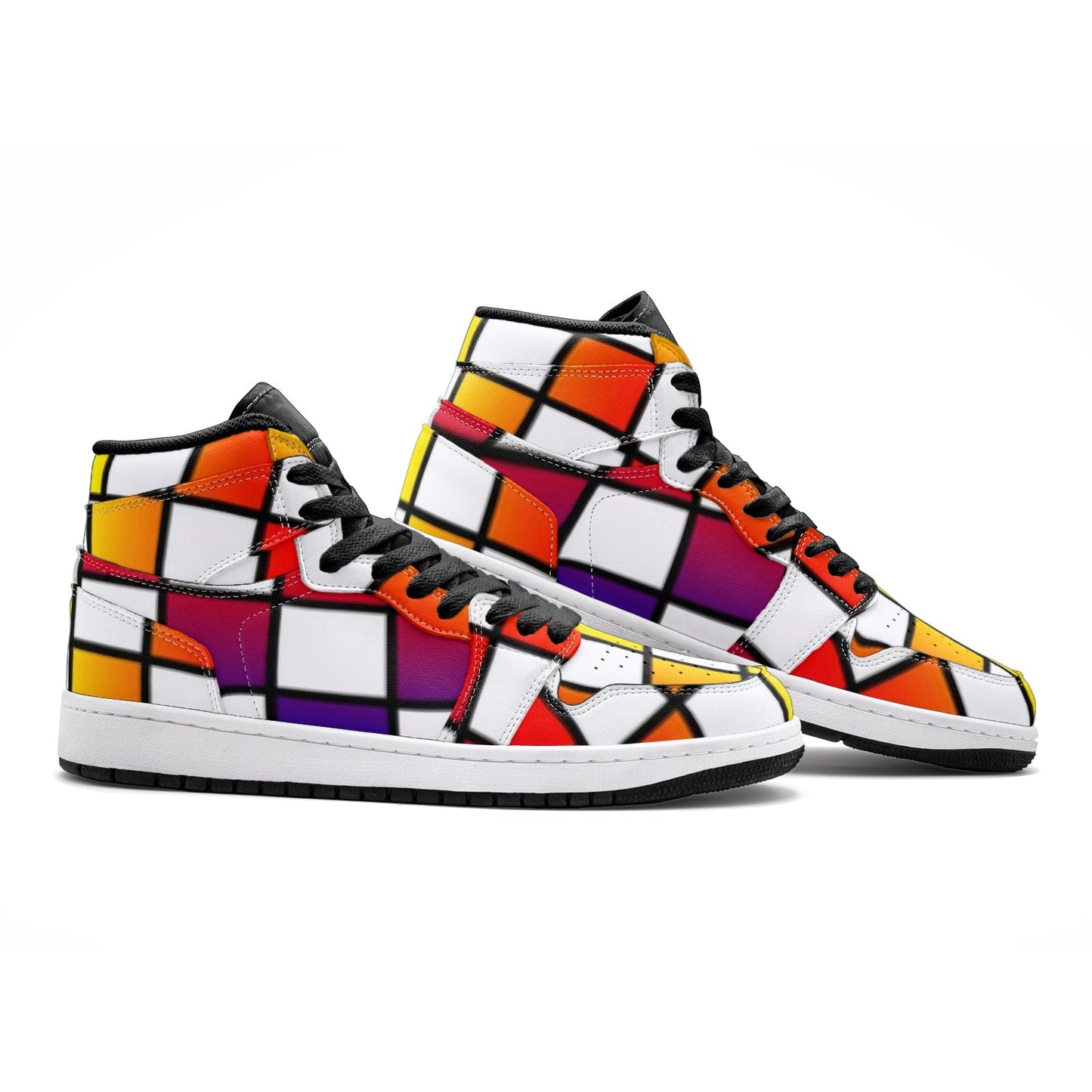 VIPER HIP HOP SHOES High Top Style 55TO 02 Multi Cubes Sneakers